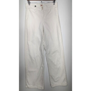 Levi's White Tab Womens Pants 30x34 Ivory Wide Leg Flare Made USA High Rise Y2K